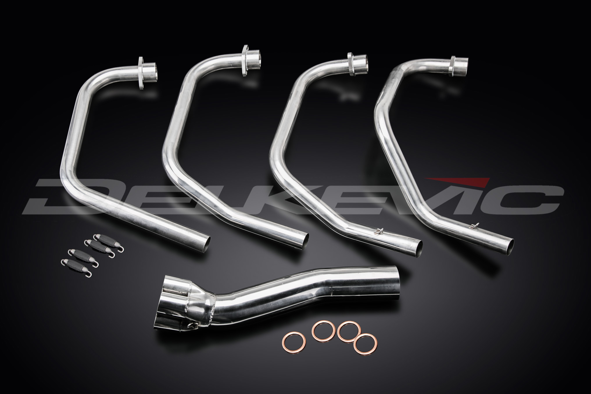 Delkevic Header Exhaust Manifold Stainless Steel Downpipes Suzuki GS750