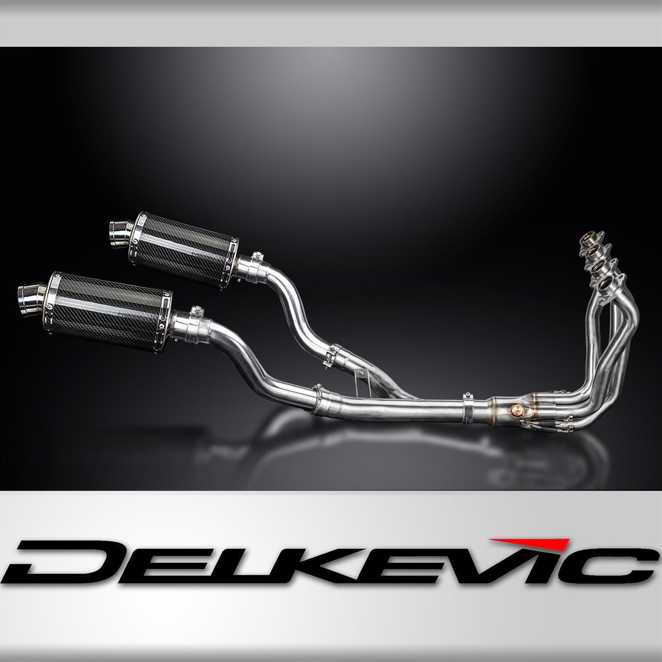 Delkevic 4-2 Headers Kawasaki Z1000 Stainless Steel Exhaust 10-16