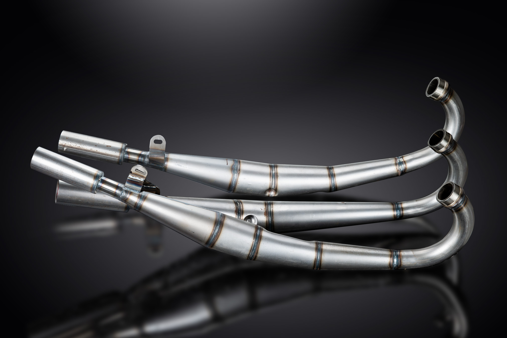 SUZUKI GT750 19741978 RAW STEEL EXHAUST SYSTEM (FITS L/A/B/M MODELS