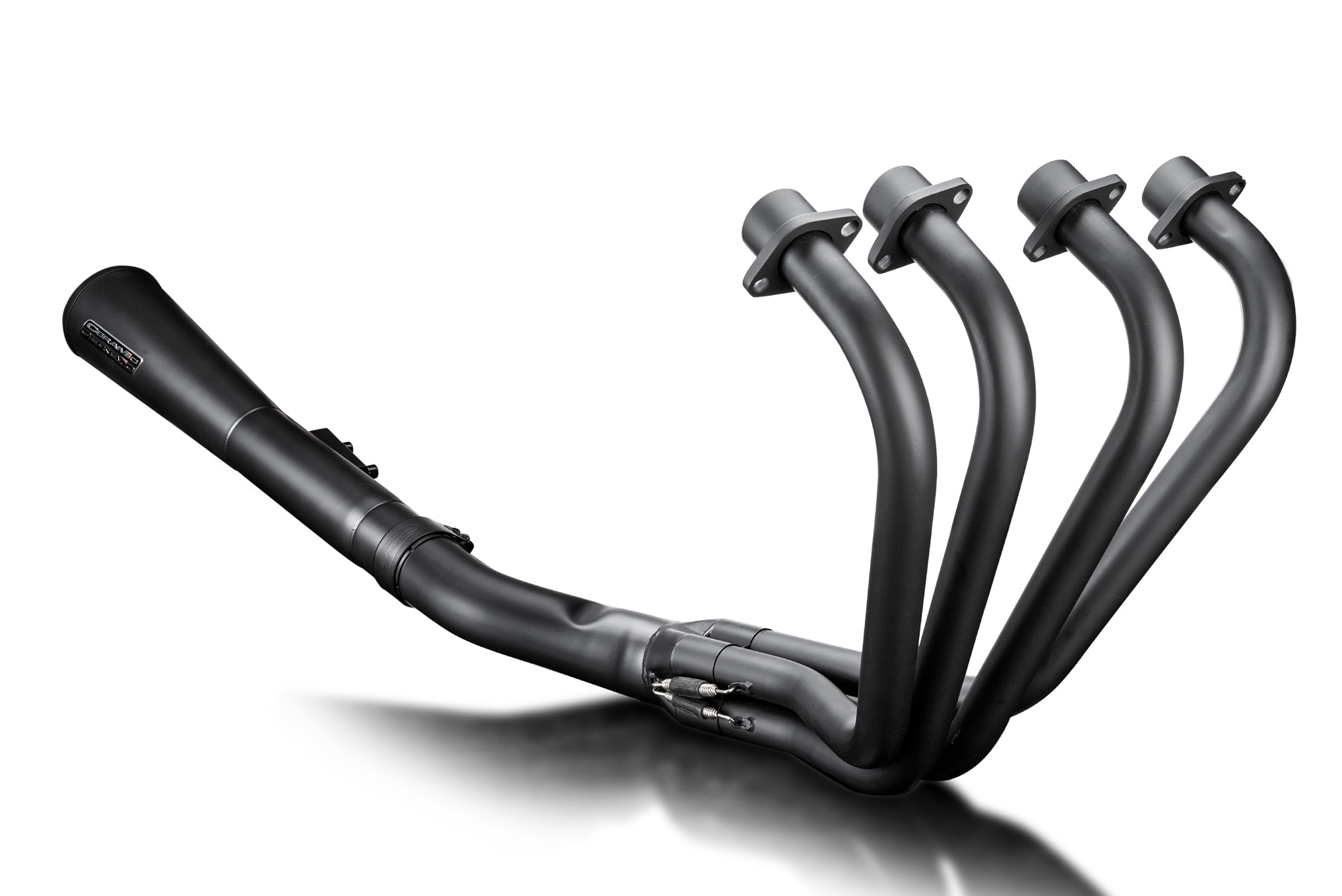 Delkevic Ceramic Coated Black Complete Exhaust w/ Megaphone