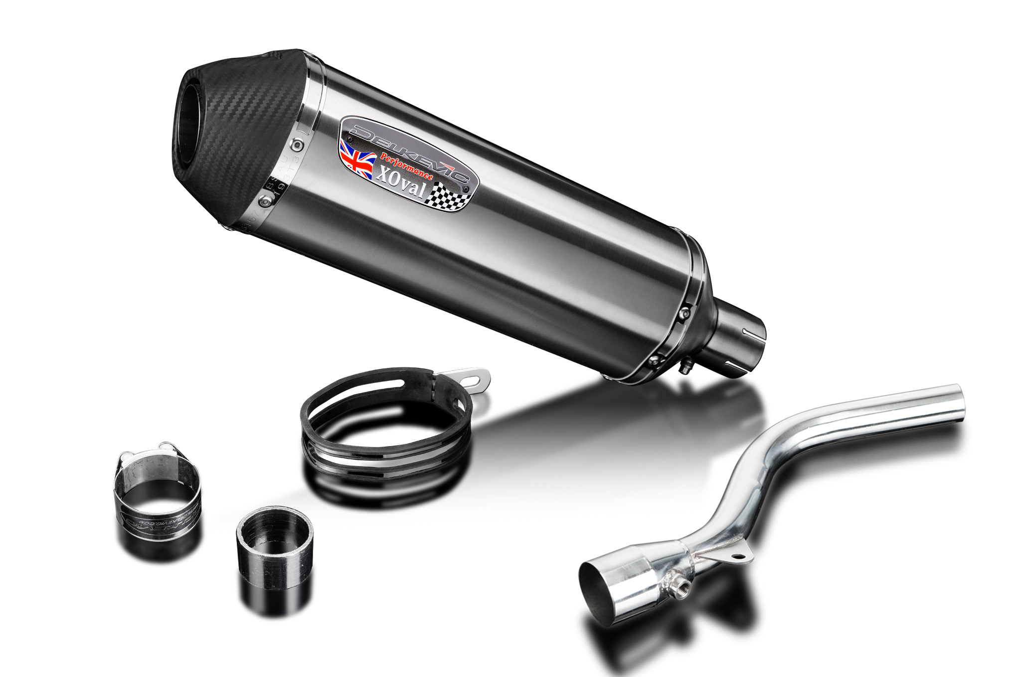 Kawasaki KLX250 2009-2020 Delkevic Slip On - 13.5 Xoval Bruahed