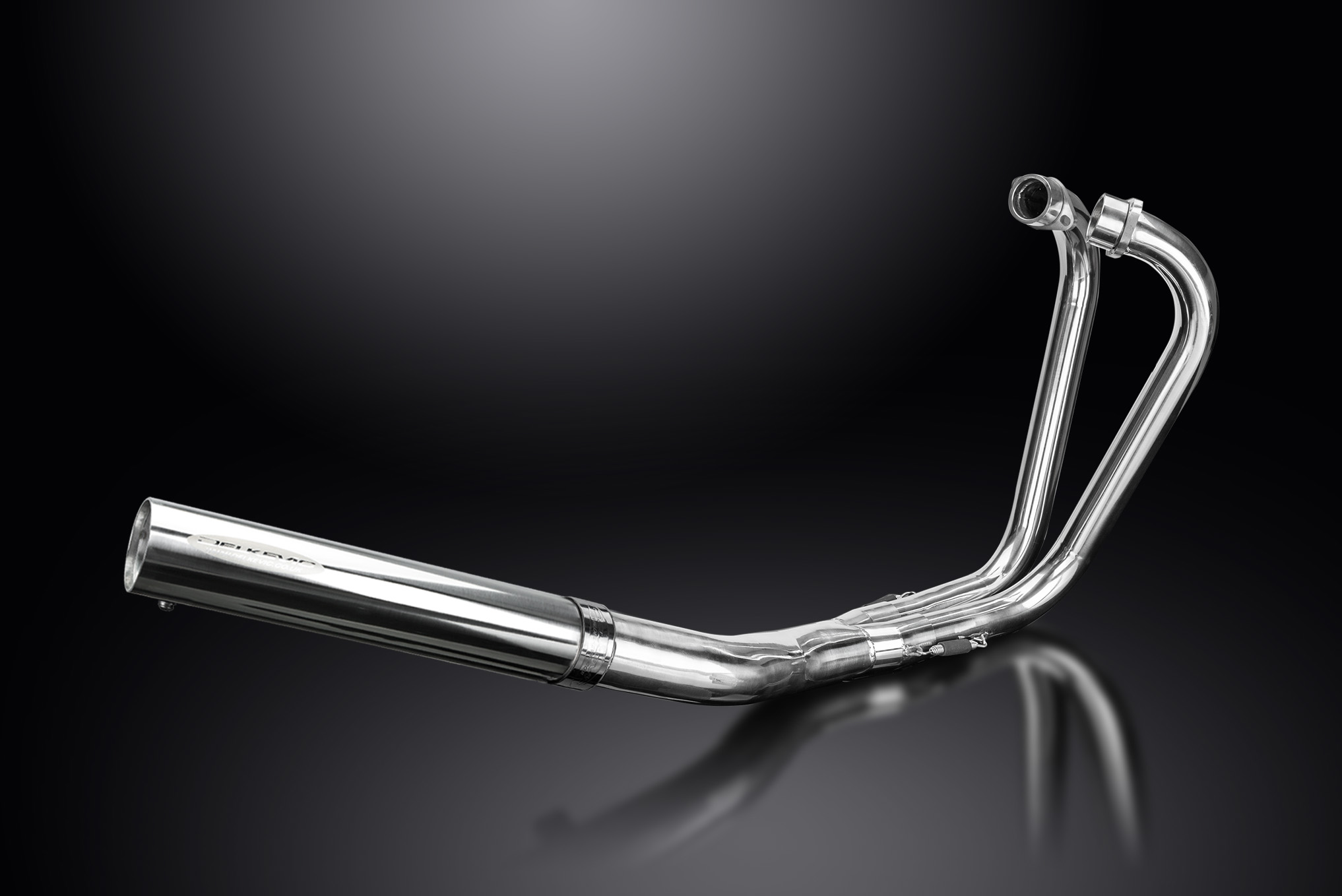 まつ Kawasaki Z750B Twin 1976-1979 Complete Exhaust 2-1 Stainless