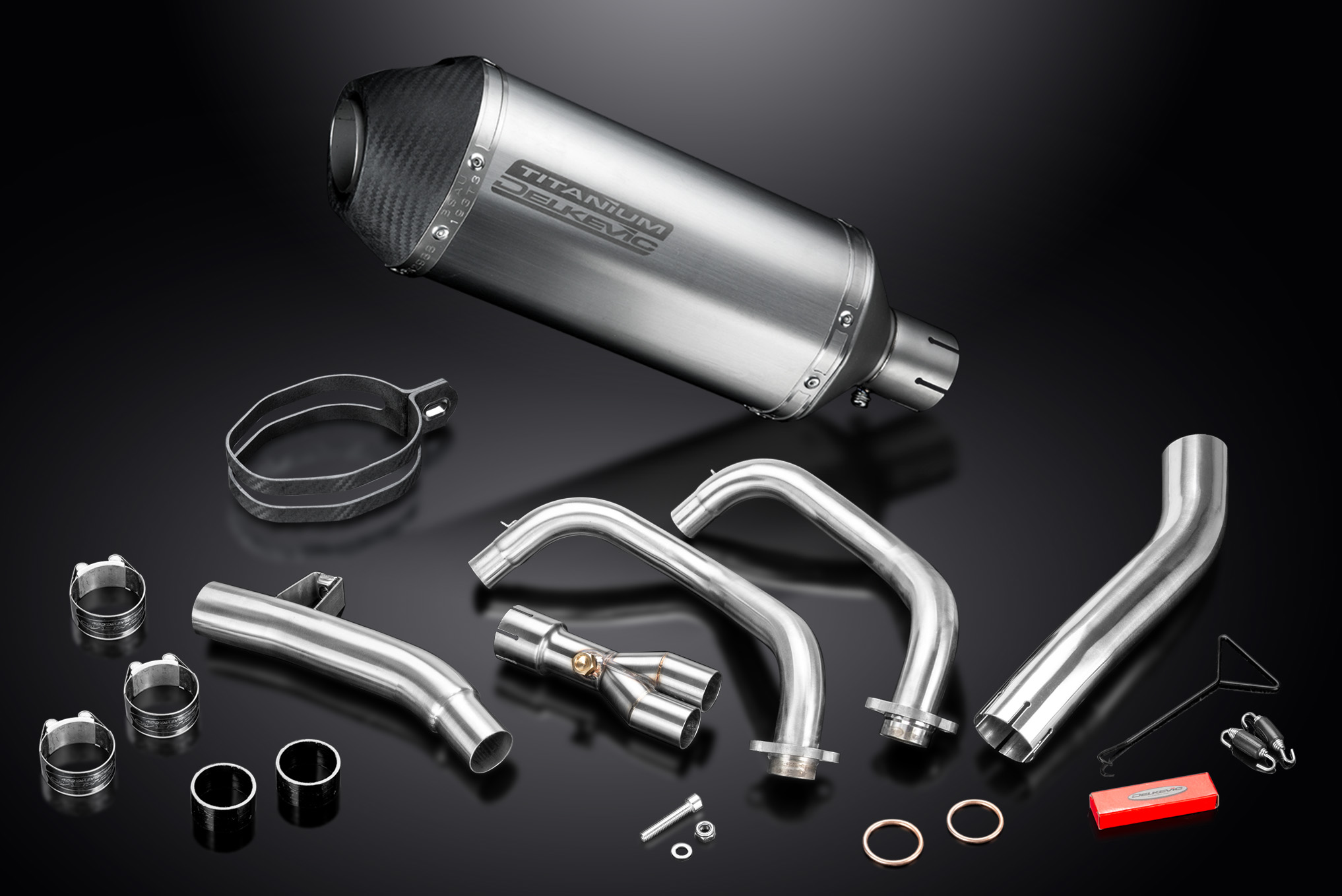 Delkevic Full System with 10 Inch XOval Titanium Muffler for