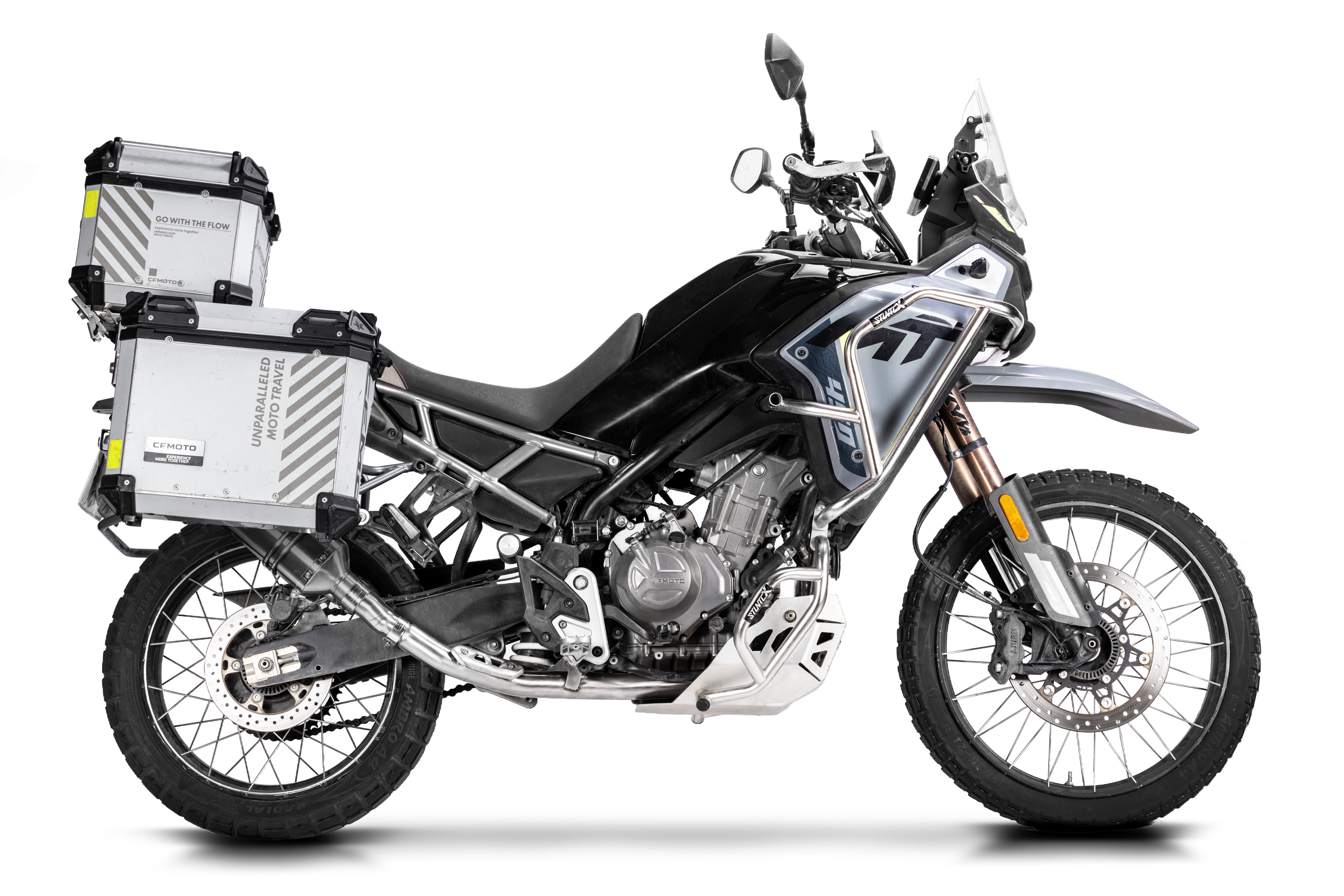 CFMOTO Ibex 450 2025+ Delkevic Complete Exhaust Brushed 13.5 Inch