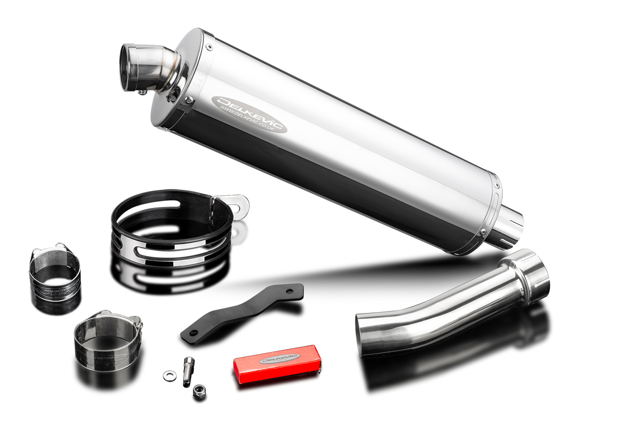 BMW R1250GS 2019-2023 Delkevic 18 Inch Oval Stainless Steel
