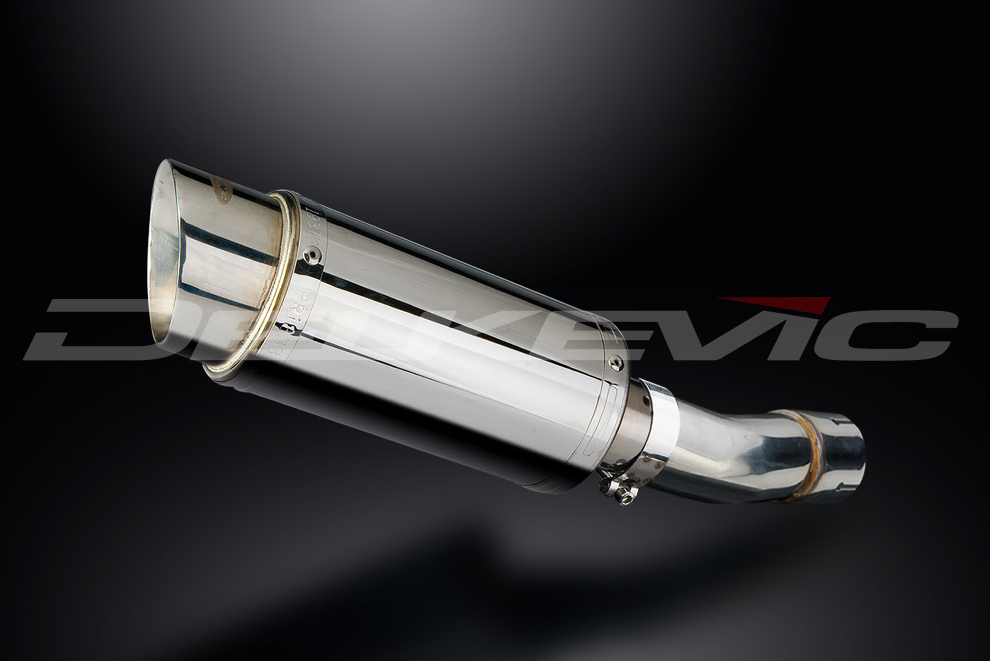 Delkevic 8" Round Stainless Slip-On Exhaust Muffler Kit For Suzuki SV650 1998-2002