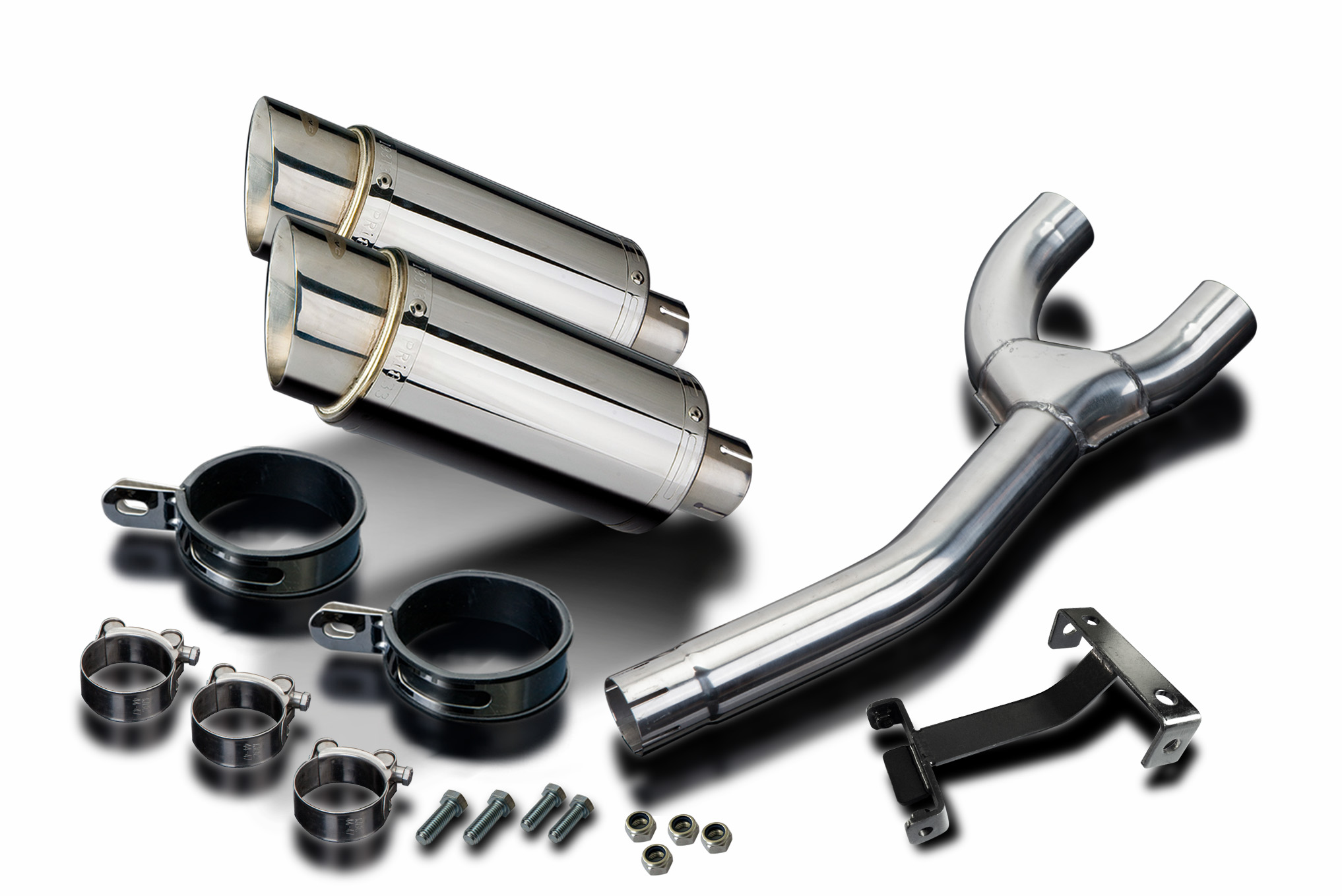 YAMAHA FZ6N FZ6S FAZER 04-10 200mm ROUND STAINLESS SILENCER