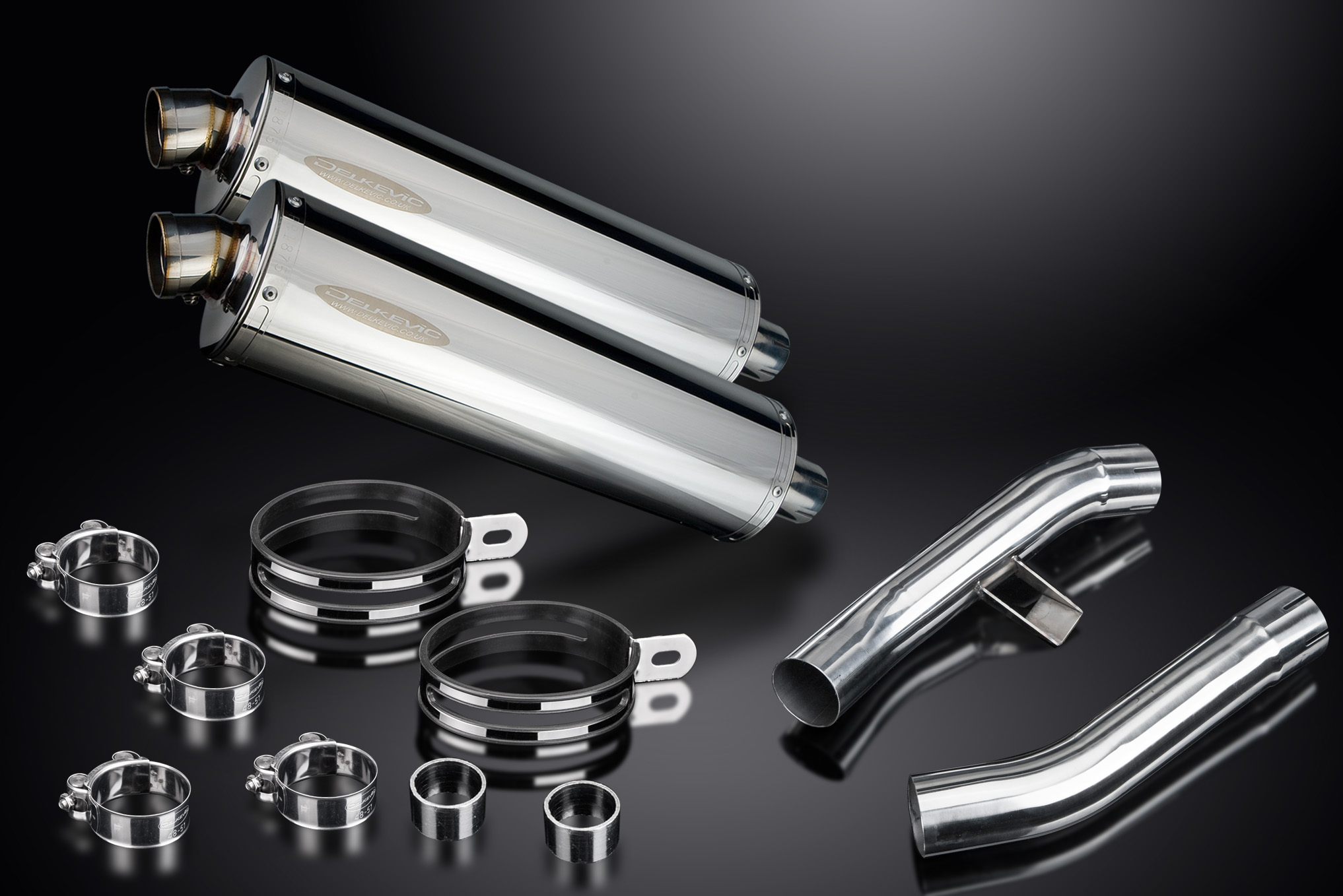 Exhaust FJR1300 for Mufflers with Slip-On 0 Delkevic Stainless 