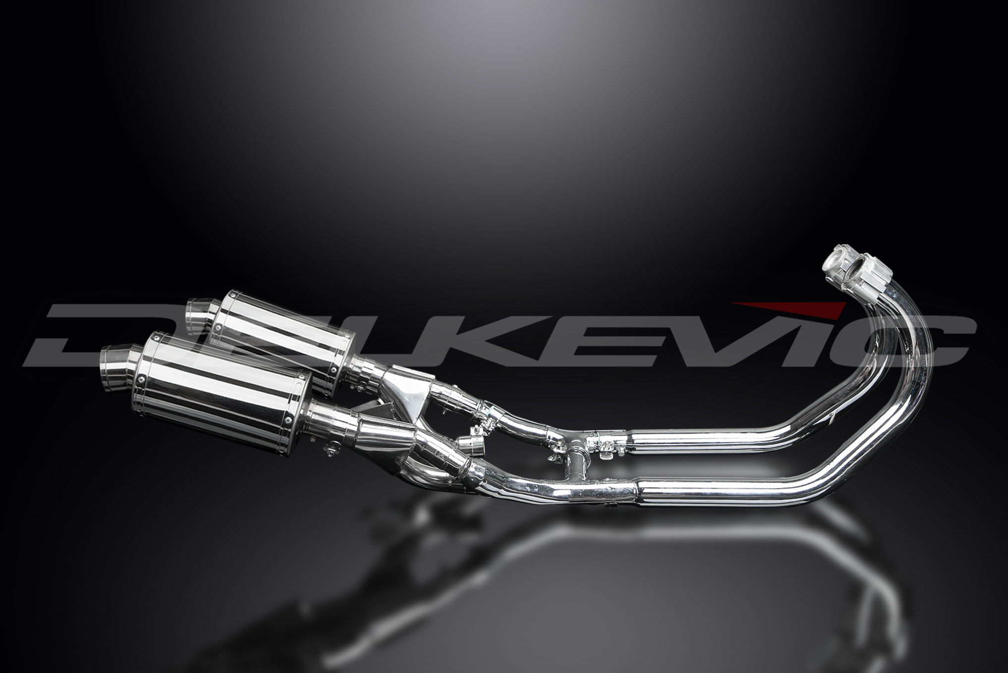 YAMAHA VMAX VMX1200 FULL EXHAUST SYSTEM 225mm STAINLESS OVAL SILENCERS