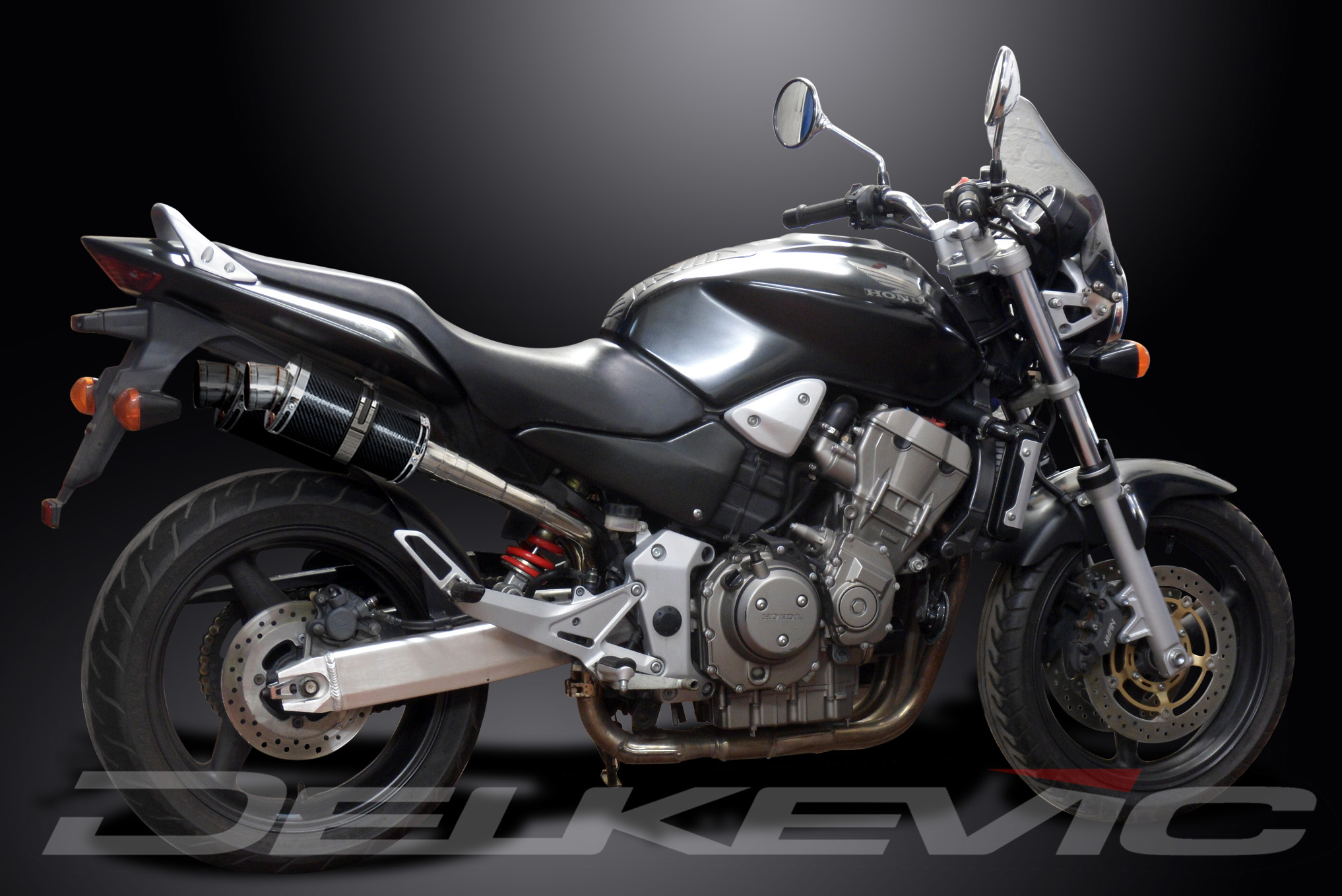 Honda CB900 9" Carbon Oval Muffler Exhaust 01 02 03 04 05 06 07