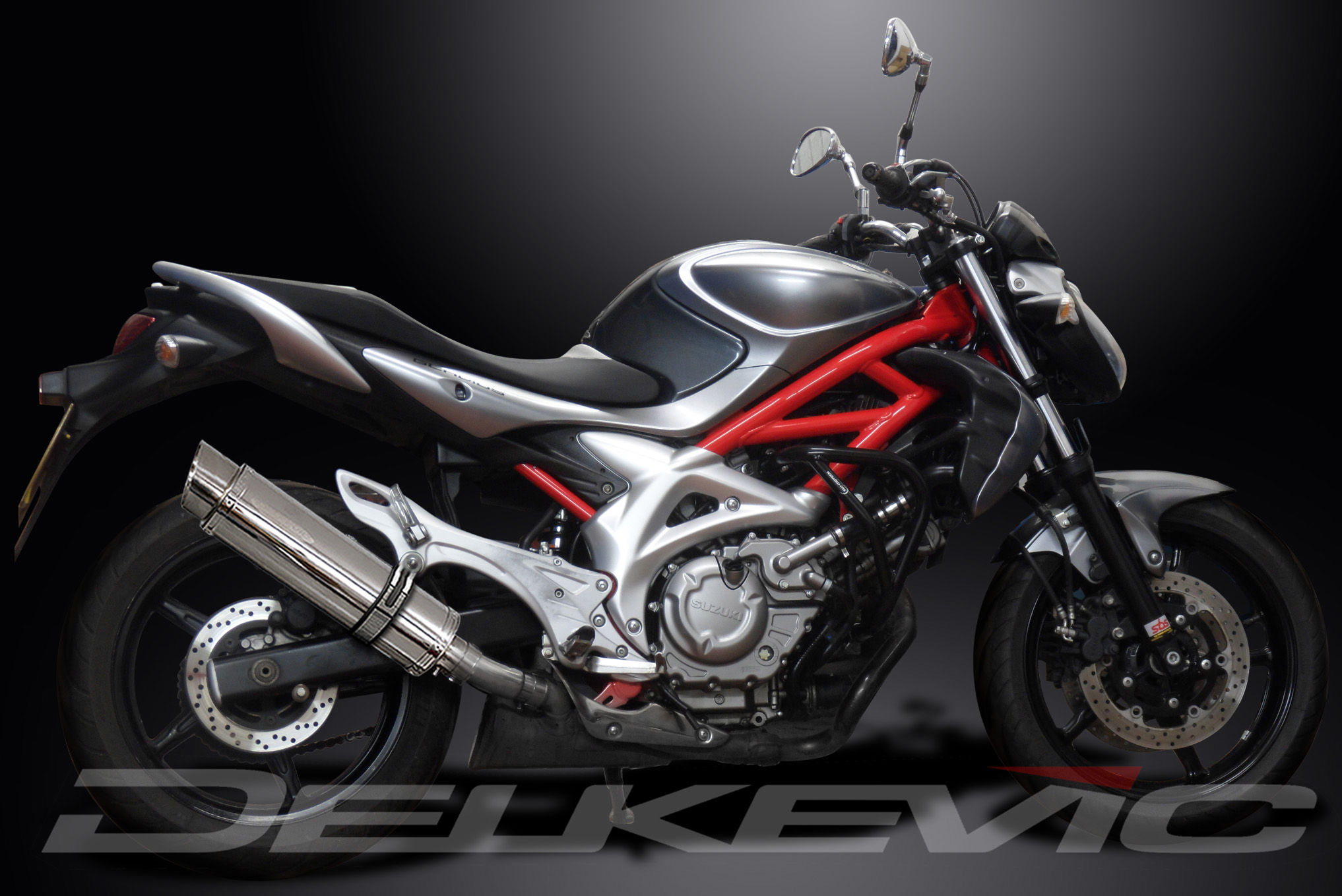 SUZUKI SFV650 GLADIUS 20092018 350MM ROUND STAINLESS EXHAUST SYSTEM eBay