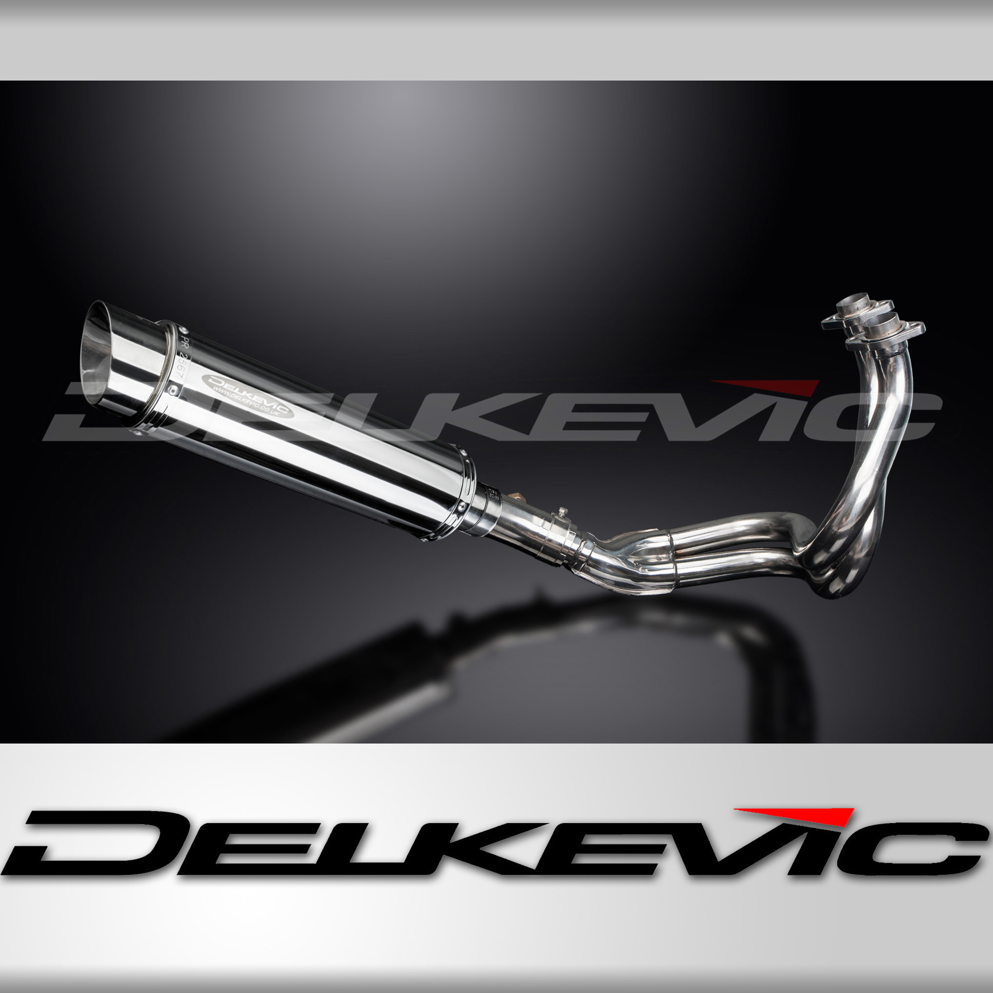 Kawasaki Ninja 650 06-11 Delkevic Full 2-1 Exhaust 14" Stainless Steel Muffler - Picture 2 of 5