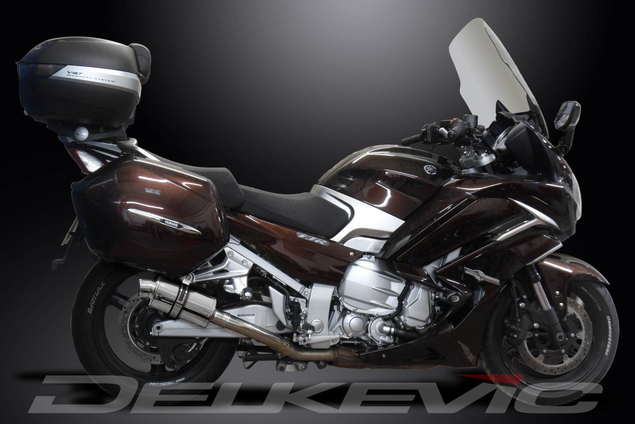 YAMAHA FJR1300 20062020 225mm OVAL STAINLESS SILENCER EXHAUST KIT eBay