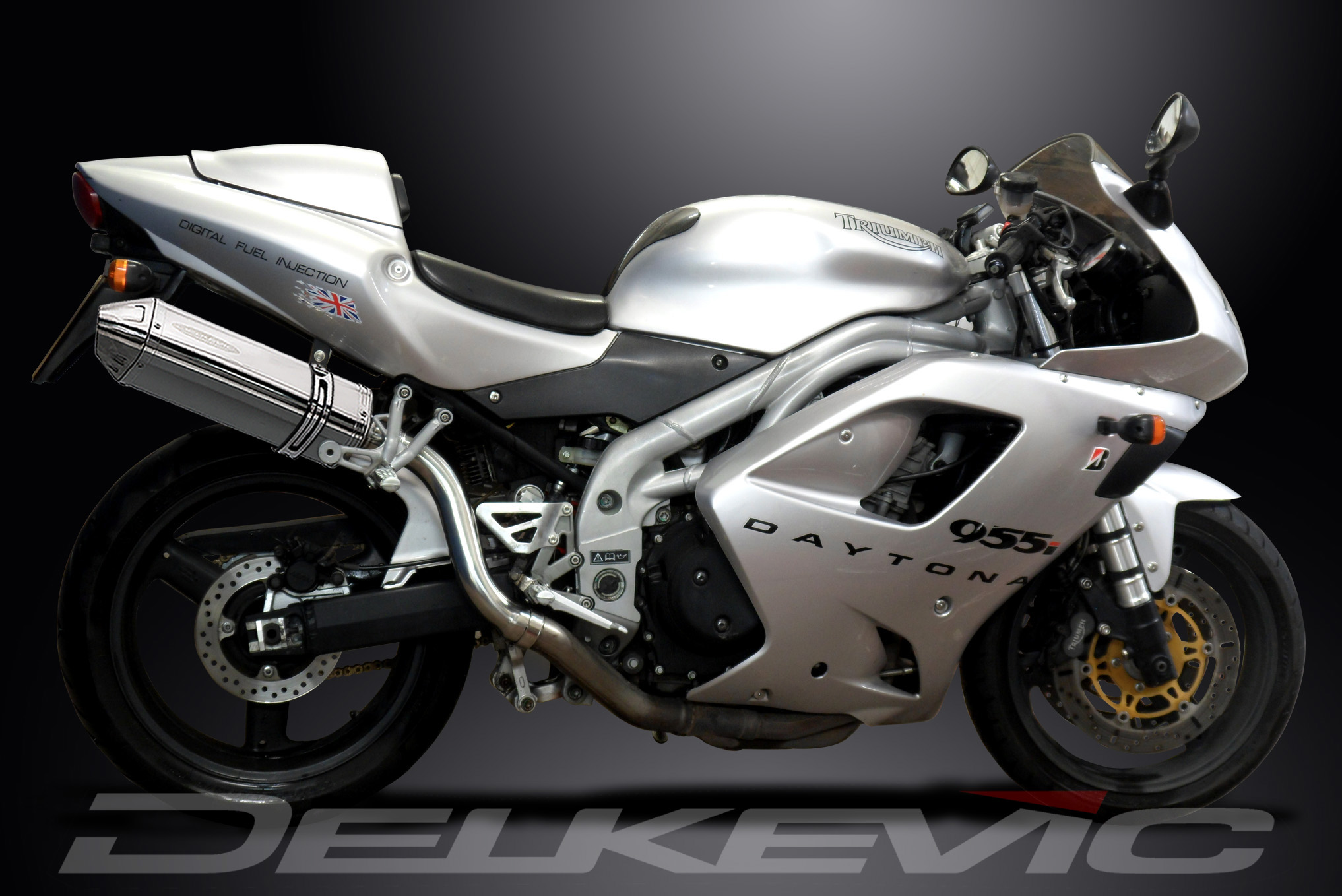 ルシア Triumph Daytona 955i 2001-2006 Slip On 13